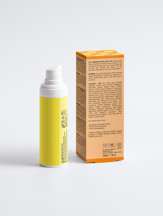 Protector solar SPF30 con nuevo color con tinte