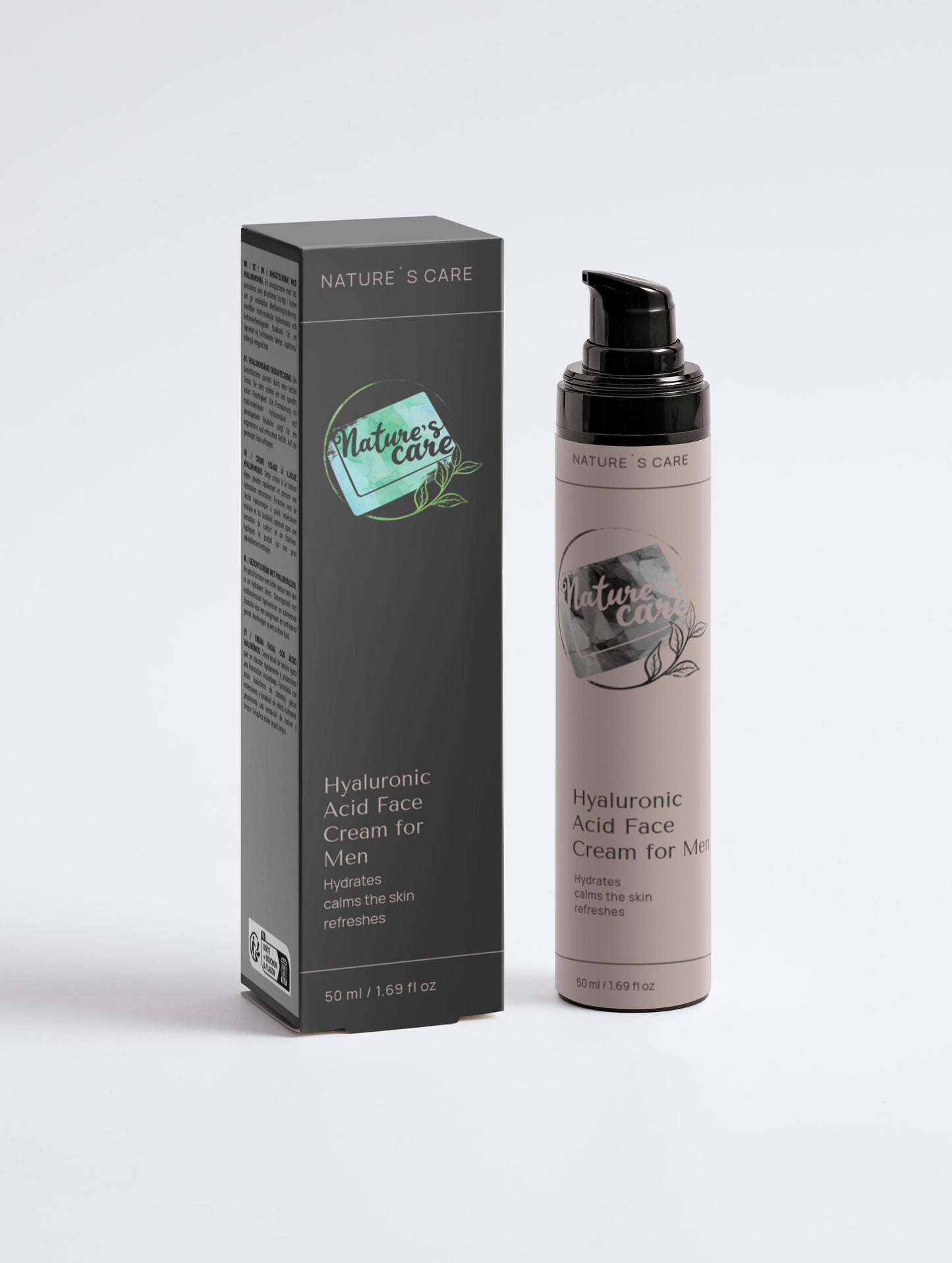 Crema facial con ácido hialurónico para hombres – 50 ml