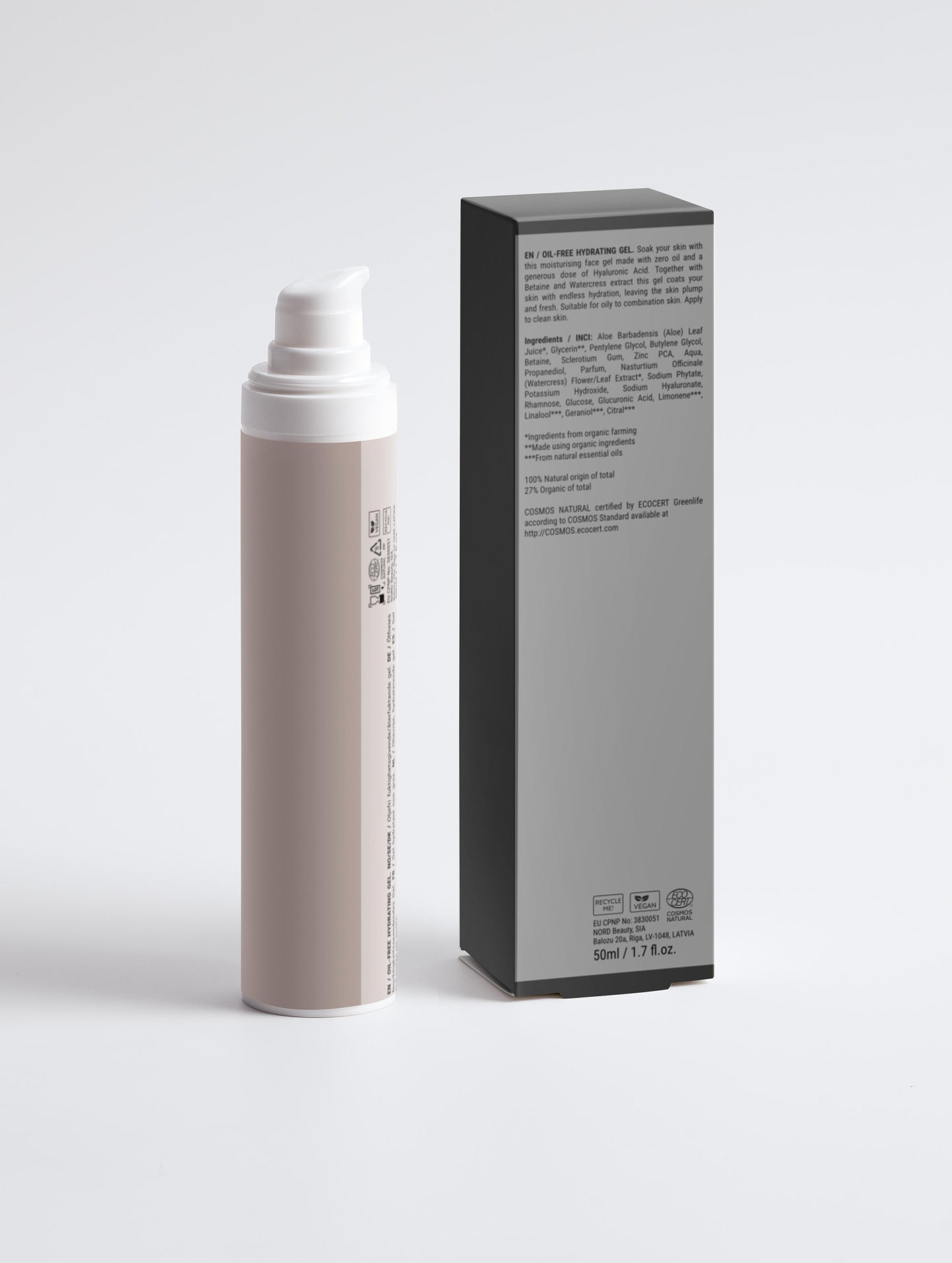 Gel hidratante sin aceite 50 ml