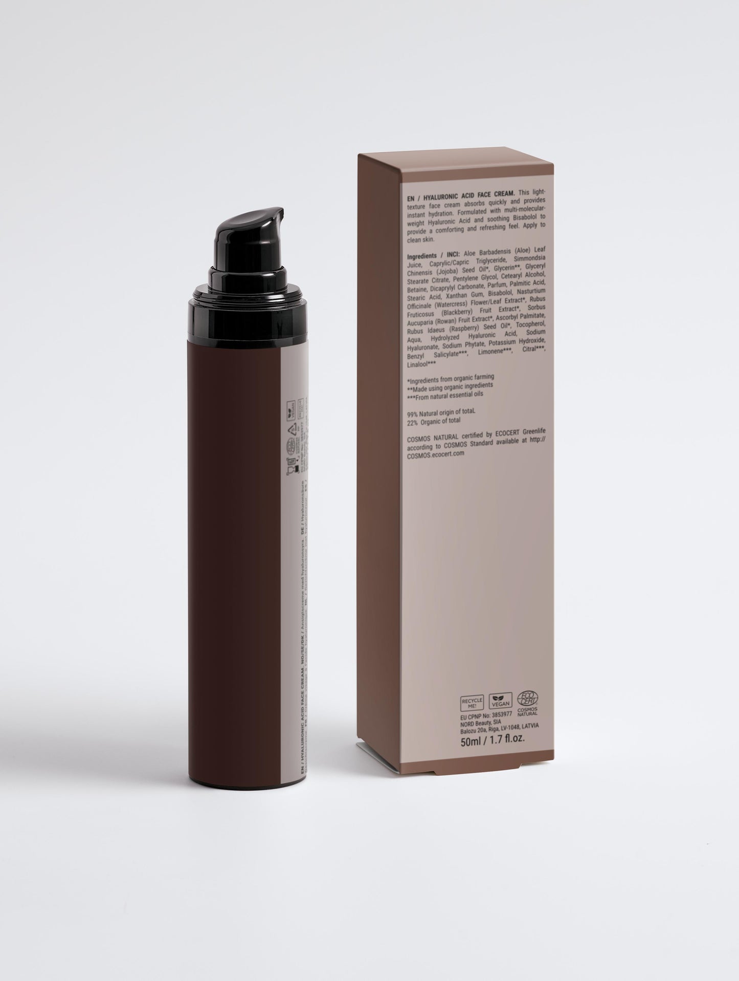 Crema facial con ácido hialurónico para hombres – 50 ml